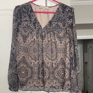 Loft Ruffle Tie-neck Blouse